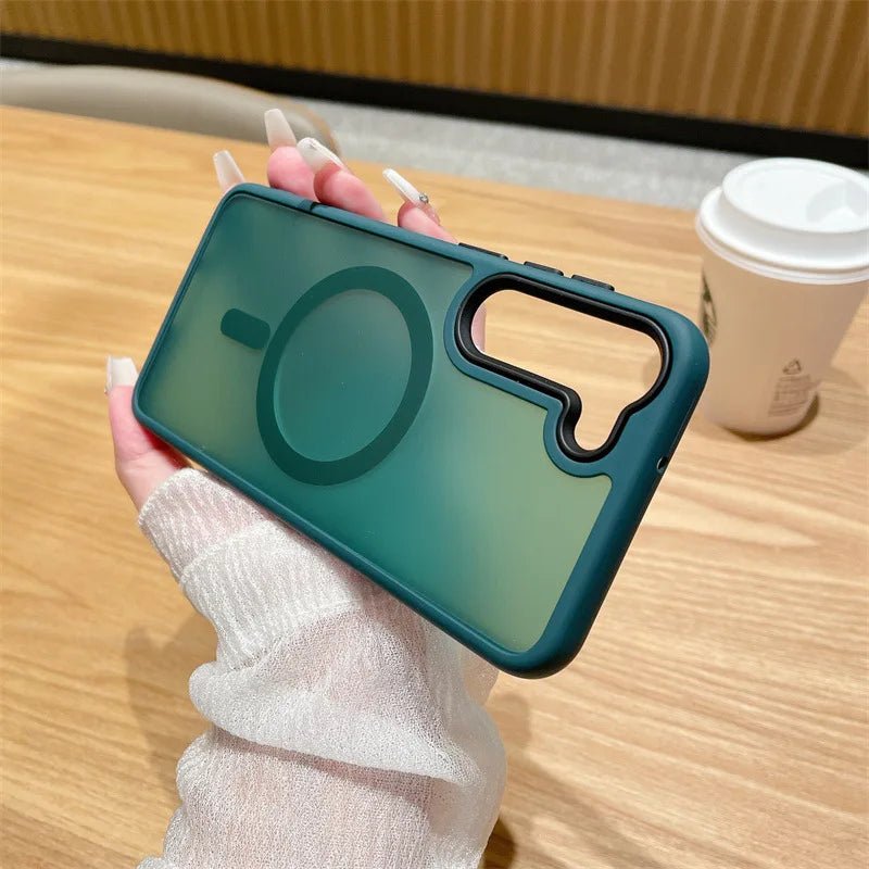 Luxury Matte Translucent Business Case for Samsung Galaxy S25/S24/S23/S22/S21/S20 Plus FE – MagSafe Magnetic Protective Cover - RELUX.STORE