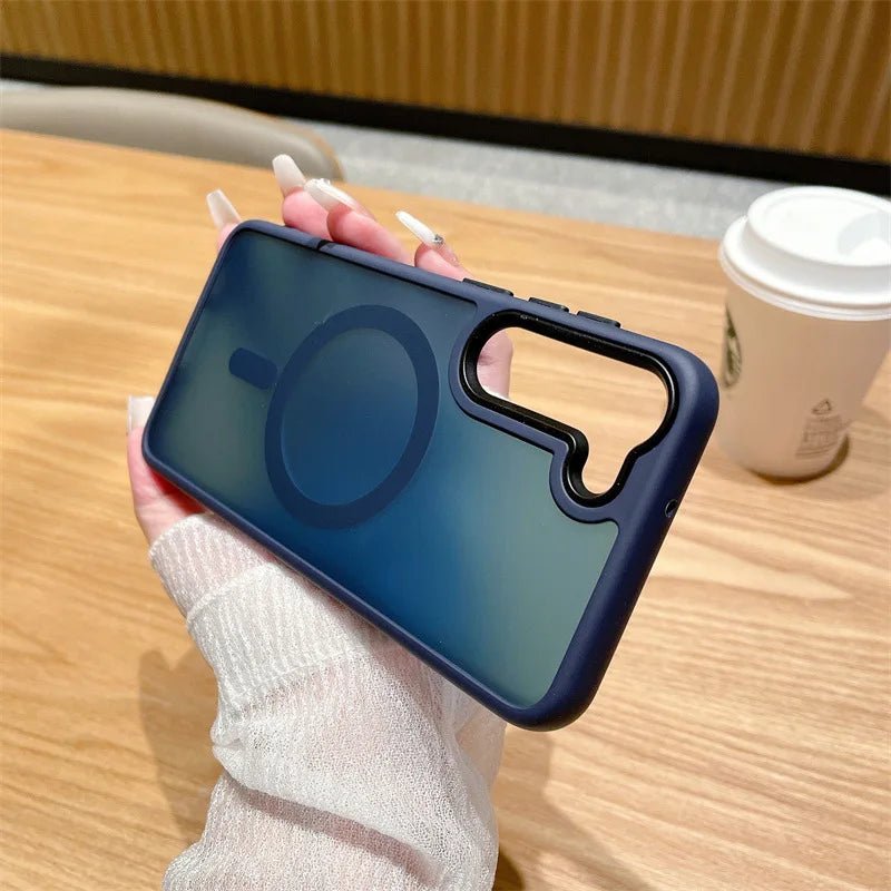 Luxury Matte Translucent Business Case for Samsung Galaxy S25/S24/S23/S22/S21/S20 Plus FE – MagSafe Magnetic Protective Cover - RELUX.STORE