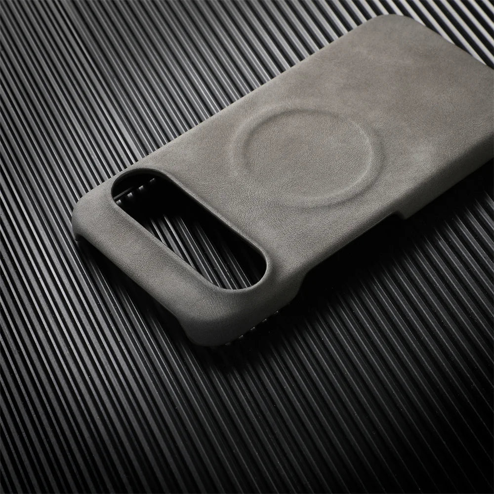 Luxury Sheepskin Leather Magnetic Case for Google Pixel 10/9/8/7 Pro XL & 8A/7A – Shockproof Matte Hard Business Cover - RELUX.STORE