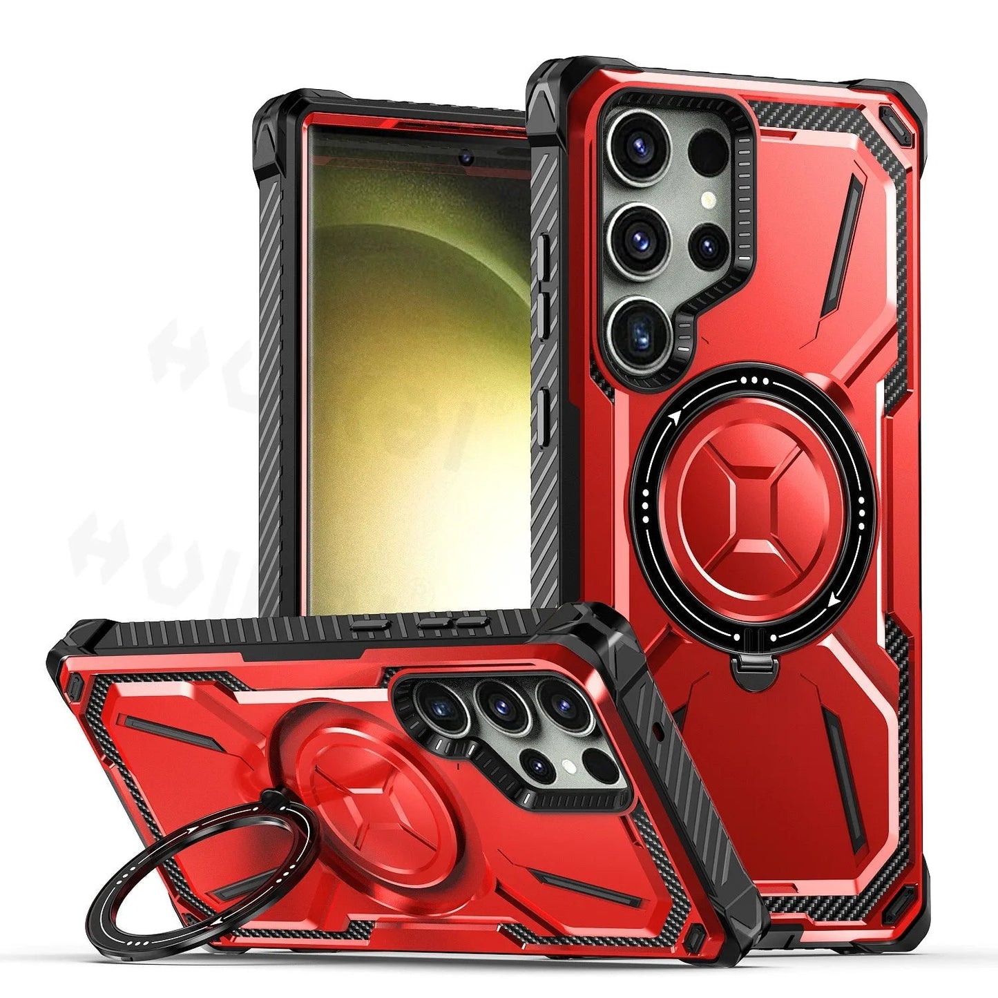 Magnetic Heavy - Duty Case for Samsung Galaxy S25/S24/S23 Ultra – Shockproof Rotatable Kickstand MagSafe Protective Cover - RELUX.STORE