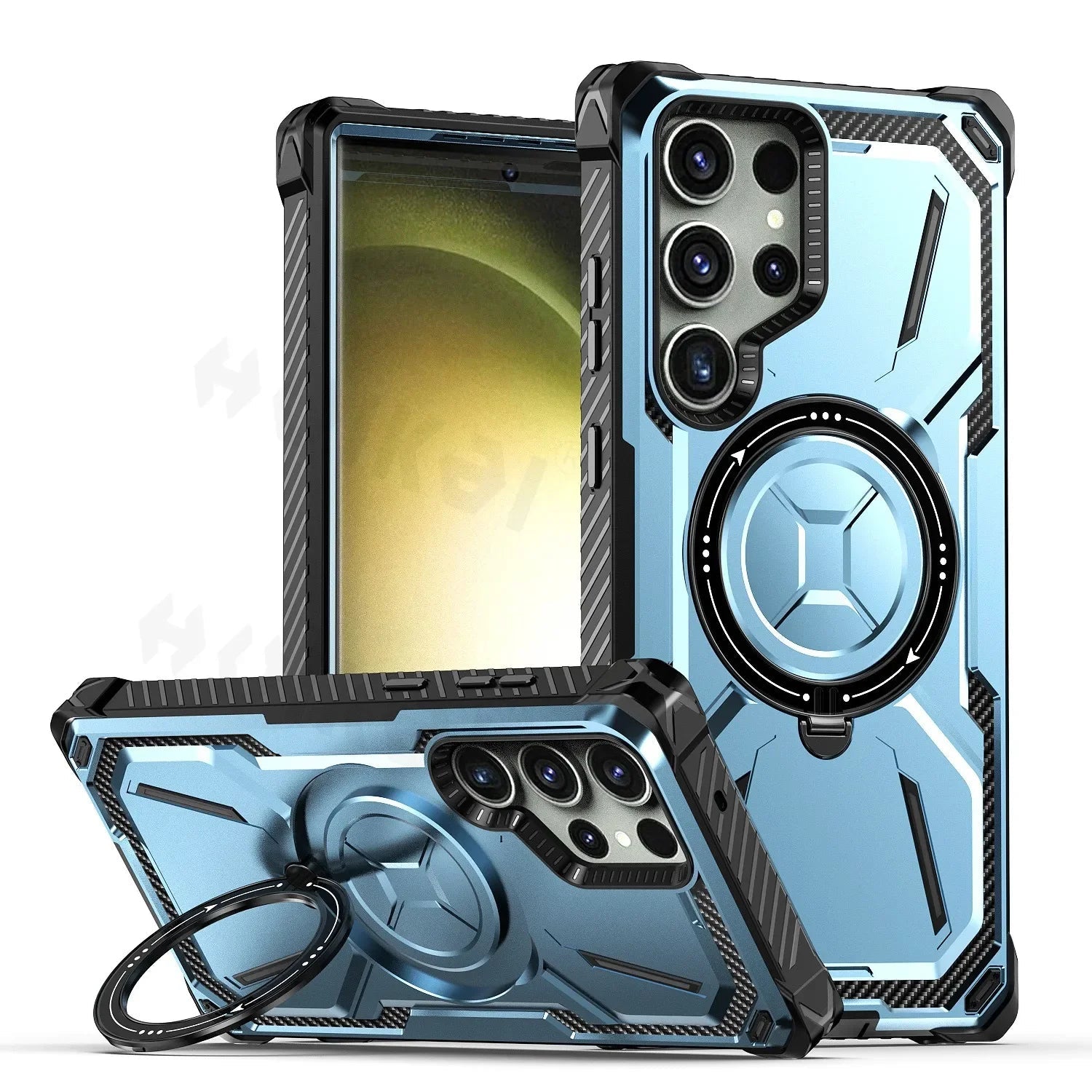 Magnetic Heavy - Duty Case for Samsung Galaxy S25/S24/S23 Ultra – Shockproof Rotatable Kickstand MagSafe Protective Cover - RELUX.STORE