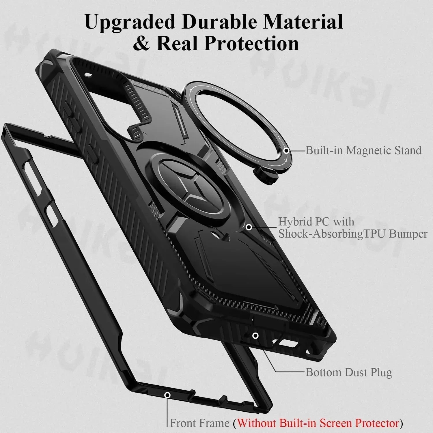 Magnetic Heavy - Duty Case for Samsung Galaxy S25/S24/S23 Ultra – Shockproof Rotatable Kickstand MagSafe Protective Cover - RELUX.STORE