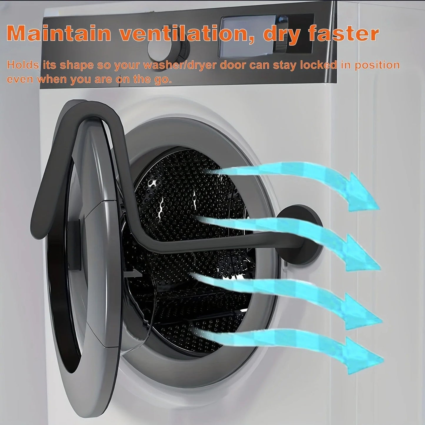 Magnetic Washer Door Prop - Stabilizer for Front Load Machines - Easy - Install, Flex Design - Fits Most Washers & RV Laundry Doors - RELUX.STORE