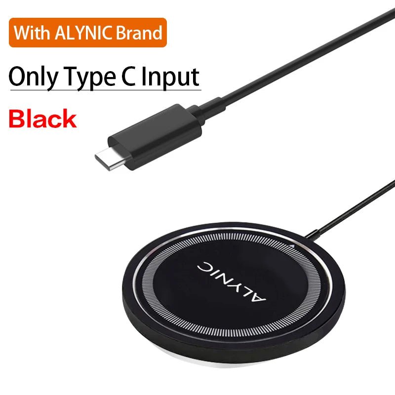 Magnetic Wireless Fast Charging Pad Stand for iPhone 16/15/14/13/12 Pro Max & AirPods – PD USB - A Charger Dock Station - RELUX.STORE