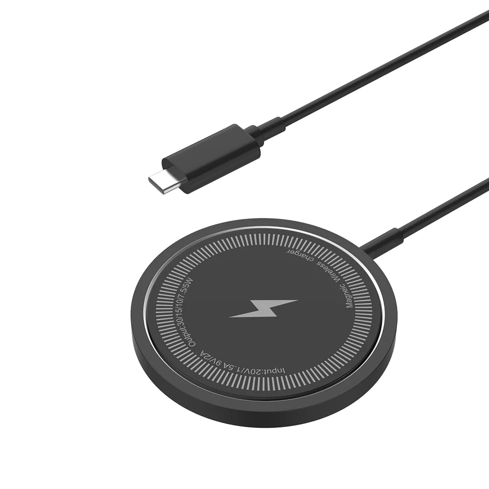 Magnetic Wireless Fast Charging Pad Stand for iPhone 16/15/14/13/12 Pro Max & AirPods – PD USB - A Charger Dock Station - RELUX.STORE