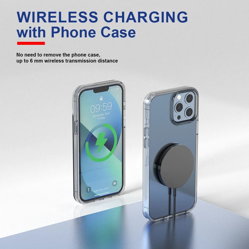 Magnetic Wireless Fast Charging Pad Stand for iPhone 16/15/14/13/12 Pro Max & AirPods – PD USB - A Charger Dock Station - RELUX.STORE