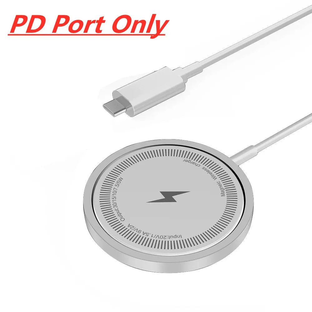 Magnetic Wireless Fast Charging Pad Stand for iPhone 16/15/14/13/12 Pro Max & AirPods – PD USB - A Charger Dock Station - RELUX.STORE