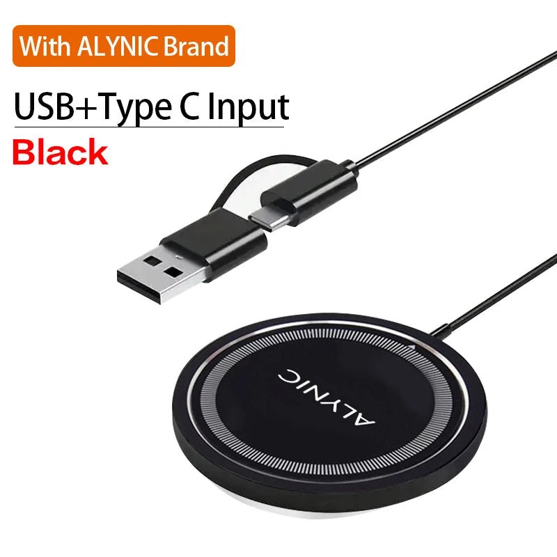 Magnetic Wireless Fast Charging Pad Stand for iPhone 16/15/14/13/12 Pro Max & AirPods – PD USB - A Charger Dock Station - RELUX.STORE