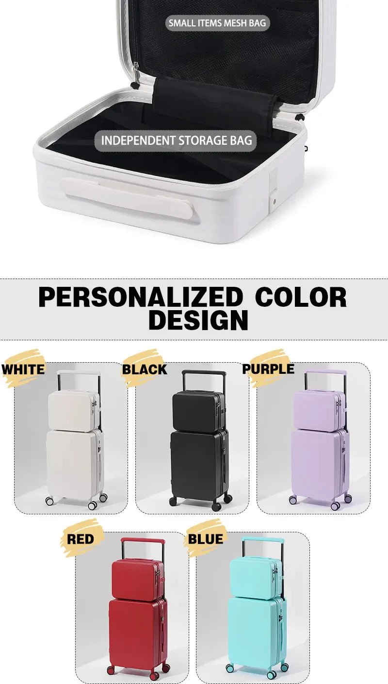 Manufactory PC Travel Trolley Case Durable Men Combination Case Small Size Boarding Case Luggage Suitcase with USB - RELUX.STOREManufactory PC Travel Trolley Case Durable Men Combination Case Small Size Boarding Case Luggage Suitcase with USB