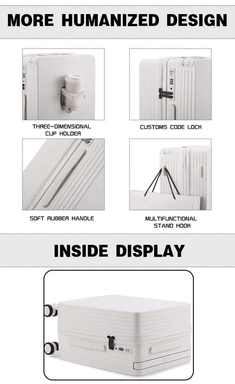 Manufactory PC Travel Trolley Case Durable Men Combination Case Small Size Boarding Case Luggage Suitcase with USB - RELUX.STOREManufactory PC Travel Trolley Case Durable Men Combination Case Small Size Boarding Case Luggage Suitcase with USB