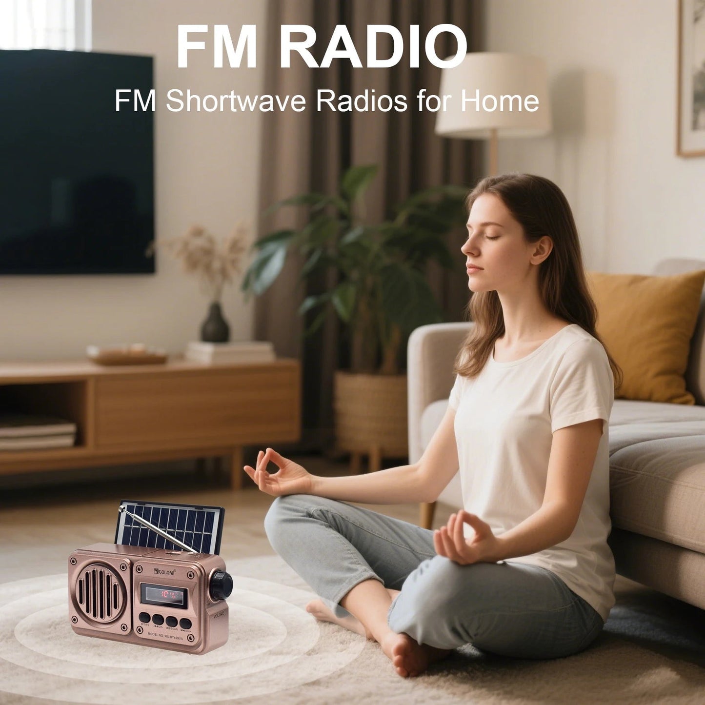 MD - 499 Wireless Bluetooth Speaker MP3 Playback FM Radio Solar Charging Emergency power outage Radio Full Band High Sensitivity - RELUX.STORE
