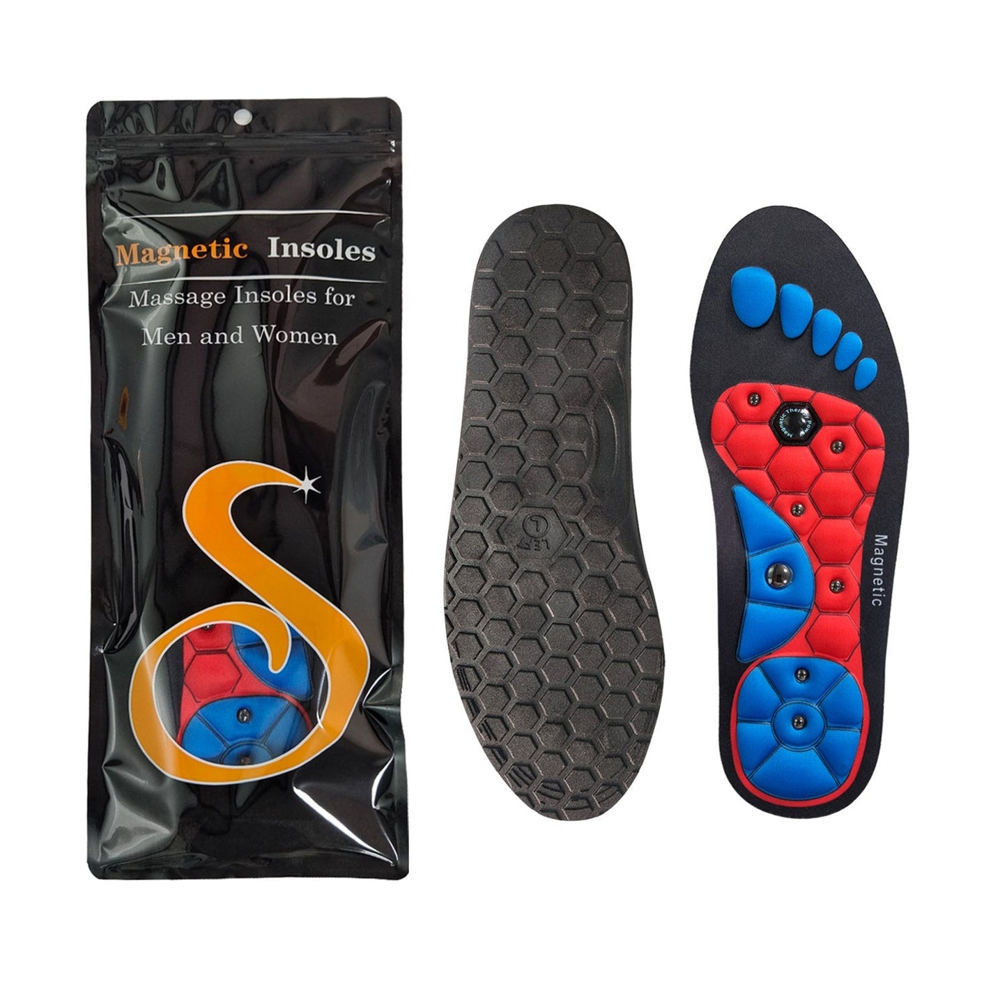 Medical Magnetic Insole Therapy Sports Insoles Orthopedic Insoles Massage Foot Weight Loss Slimming Acupressure Anti - fatigue Health Care Shoe Pads - RELUX.STORE