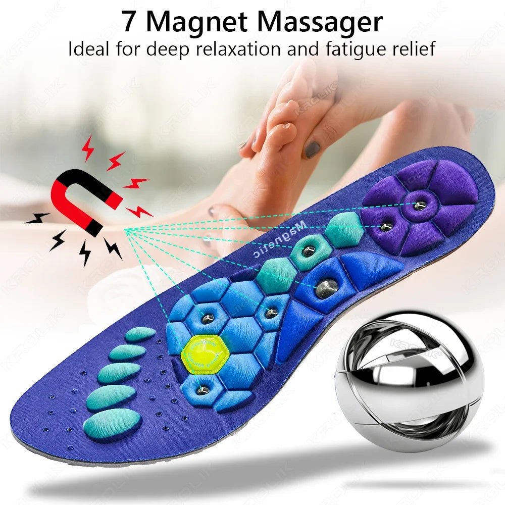 Medical Magnetic Insole Therapy Sports Insoles Orthopedic Insoles Massage Foot Weight Loss Slimming Acupressure Anti - fatigue Health Care Shoe Pads - RELUX.STORE