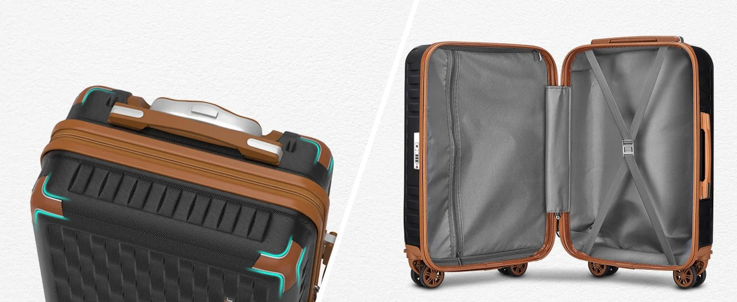 Melalenia Luggage Sets 7 Piece Hard Shell Carry on Suitcase with Spinner Wheels and TSA Lock, Lightweight Travel Duffel Bag - RELUX.STOREMelalenia Luggage Sets 7 Piece Hard Shell Carry on Suitcase with Spinner Wheels and TSA Lock, Lightweight Travel Duffel Bag