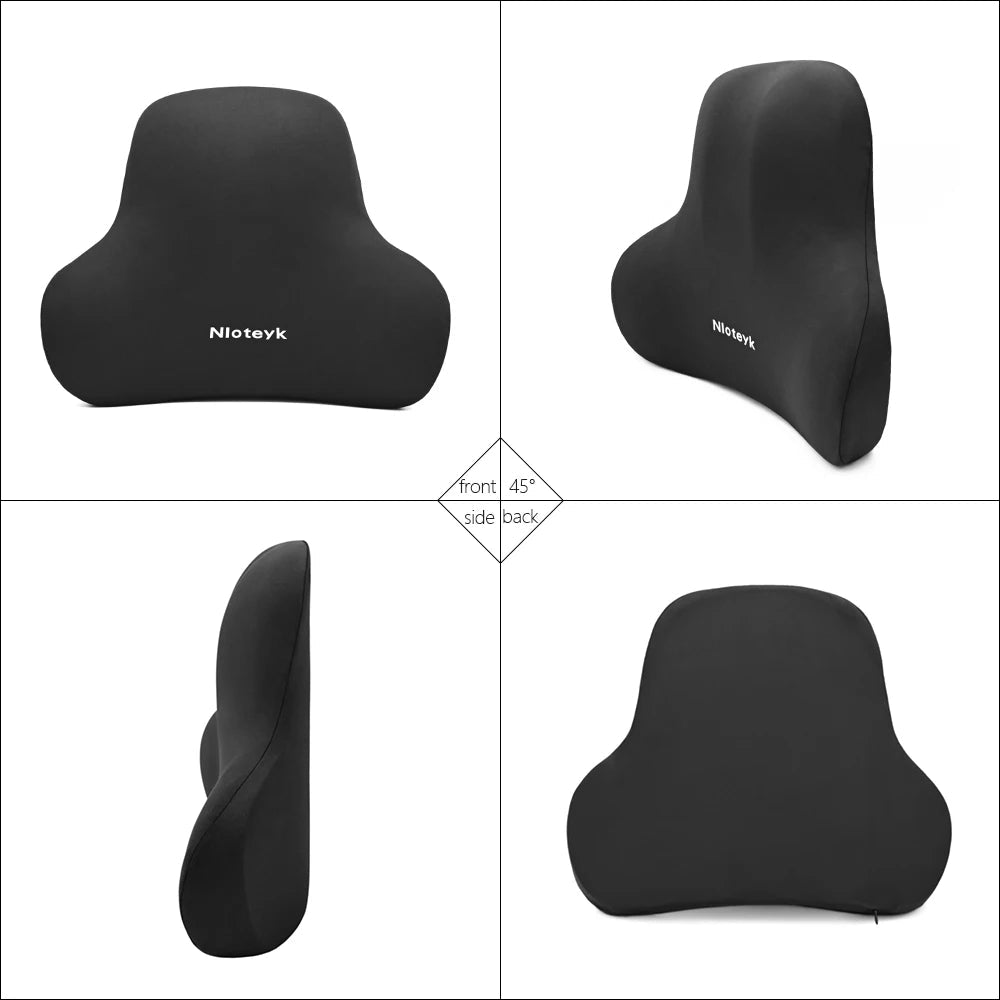 Memory Foam Car Neck Pillow & Lumbar Support Cushion – Universal Ergonomic Car Seat Neck & Waist Cushion, Travel Car Pillow, Back Support for Driving Comfort, Car Accessories - RELUX.STORE
