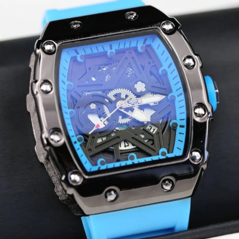 Men Watches Light Luxury Brand Domineering Beauty Trend Pentagram Luminous Wine Barrel Shaped Male Fashion Quartz Clock Watch - RELUX.STORE