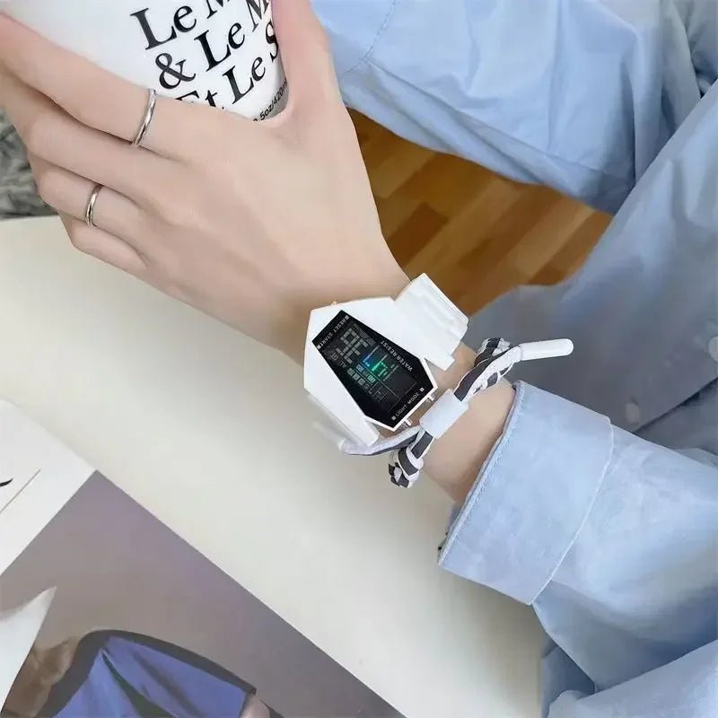 Men's and Women's Sports Couple Watches, Luminous Multi - functional Square Fighter Plane Watches, Men's Electronic Watches - RELUX.STORE
