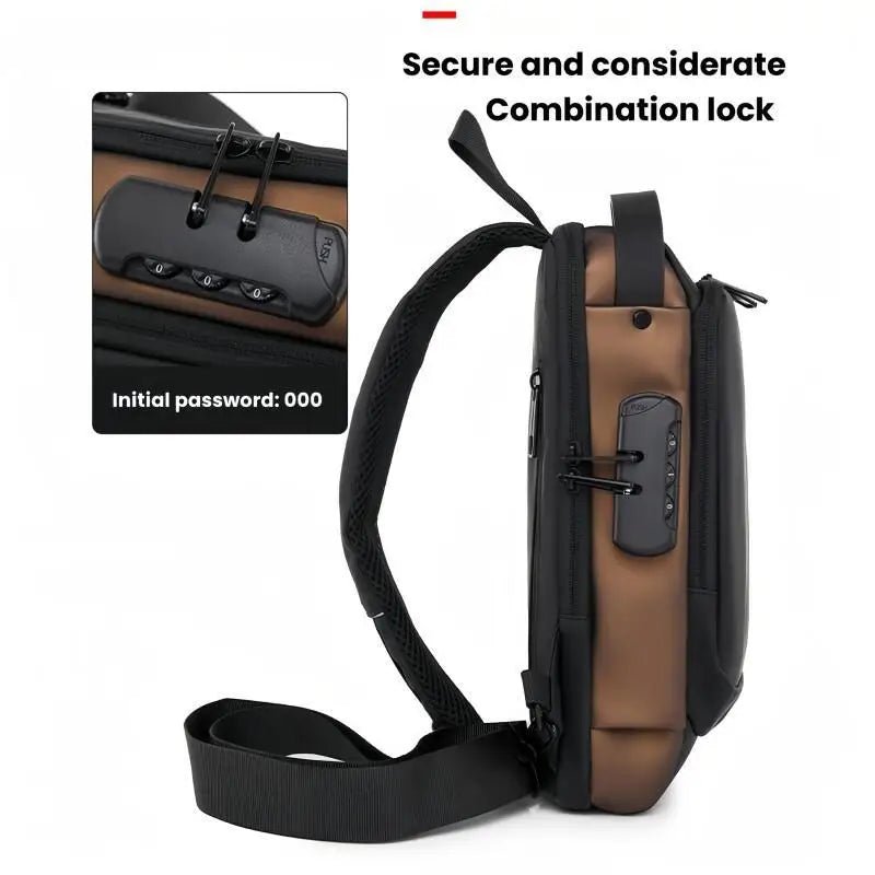 Men’s Anti - Theft Chest Bag – Motorcycle & Casual Sports Sling Backpack | Durable Oxford Fabric, Fashionable & Secure - RELUX.STORE