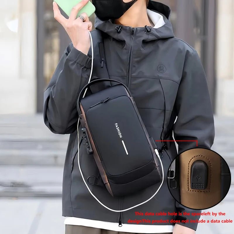 Men’s Anti - Theft Chest Bag – Motorcycle & Casual Sports Sling Backpack | Durable Oxford Fabric, Fashionable & Secure - RELUX.STORE