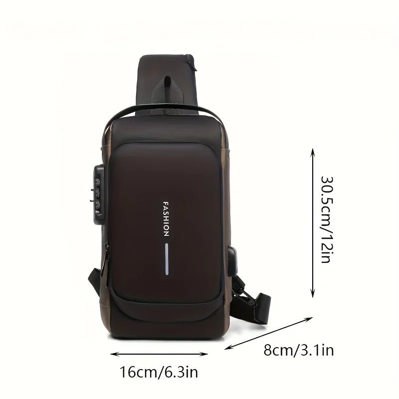 Men’s Anti - Theft Chest Bag – Motorcycle & Casual Sports Sling Backpack | Durable Oxford Fabric, Fashionable & Secure - RELUX.STORE