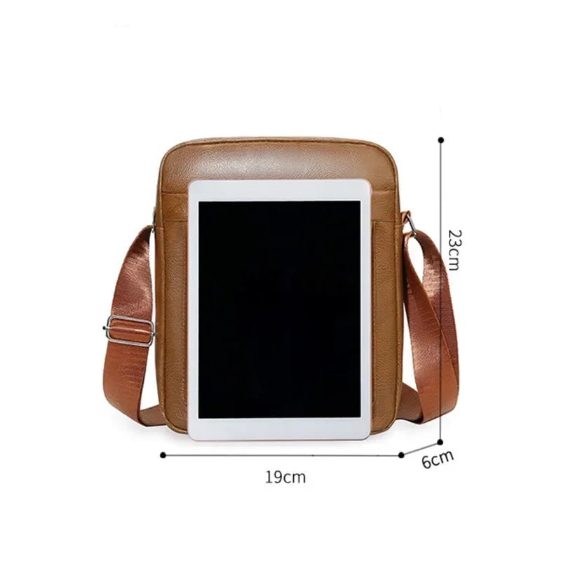 Men's Genuine Leather Crossbody Shoulder Bags High quality Tote Fashion Business Man Messenger Bag Leather Bags fanny pack - RELUX.STORE
