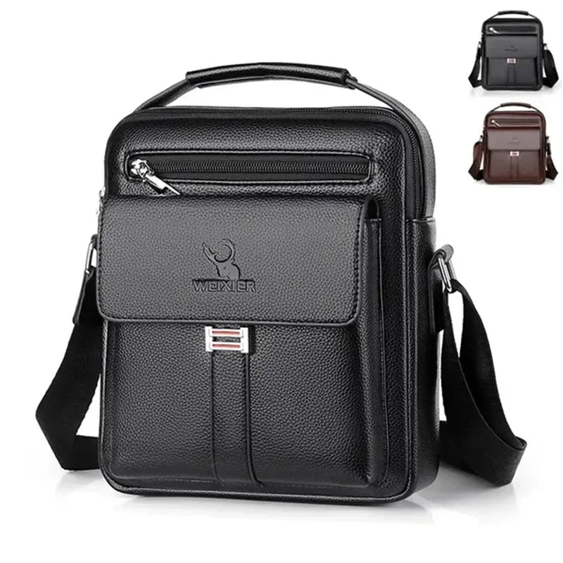 Men's Genuine Leather Crossbody Shoulder Bags High quality Tote Fashion Business Man Messenger Bag Leather Bags fanny pack - RELUX.STORE