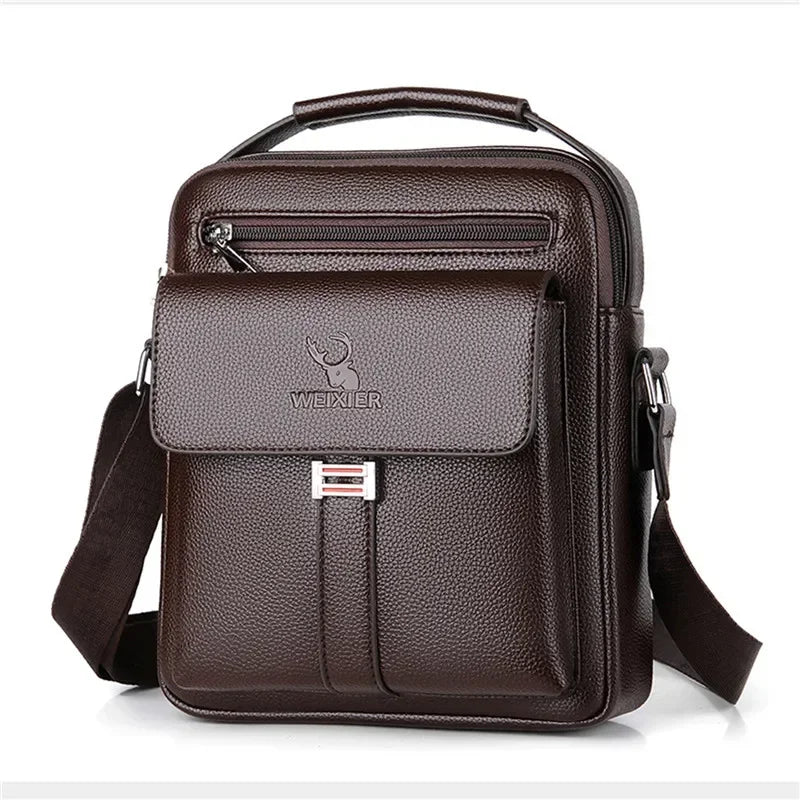 Men's Genuine Leather Crossbody Shoulder Bags High quality Tote Fashion Business Man Messenger Bag Leather Bags fanny pack - RELUX.STORE