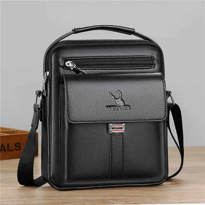 Men's Genuine Leather Crossbody Shoulder Bags High quality Tote Fashion Business Man Messenger Bag Leather Bags fanny pack - RELUX.STORE