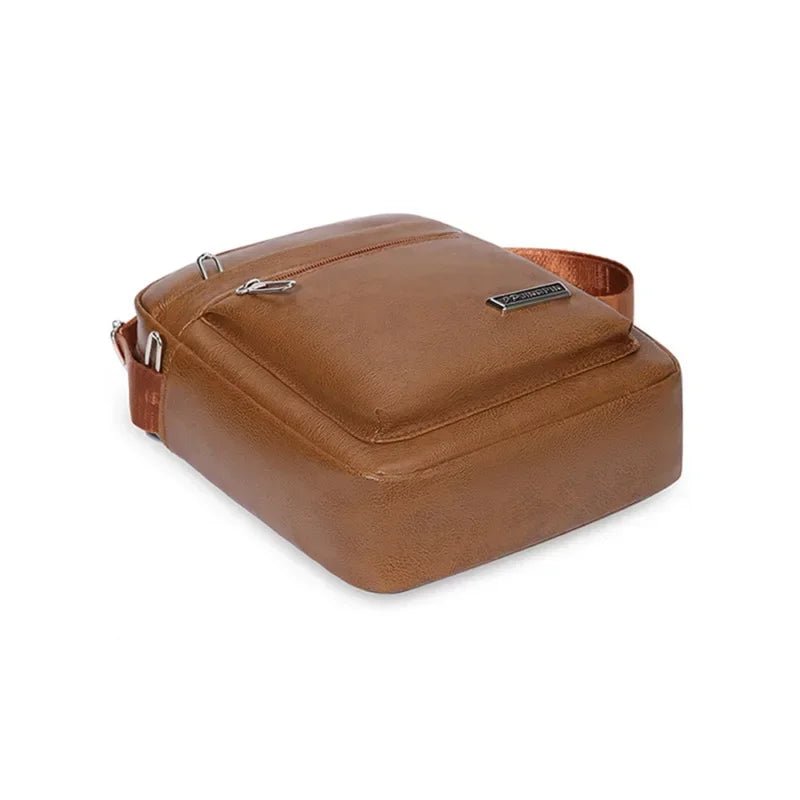 Men's Genuine Leather Crossbody Shoulder Bags High quality Tote Fashion Business Man Messenger Bag Leather Bags fanny pack - RELUX.STORE