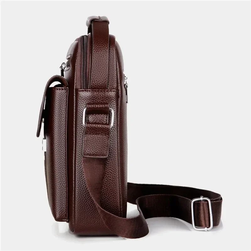 Men's Genuine Leather Crossbody Shoulder Bags High quality Tote Fashion Business Man Messenger Bag Leather Bags fanny pack - RELUX.STORE