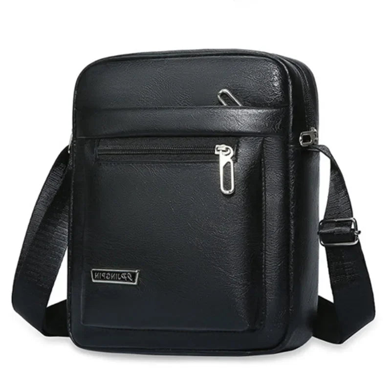 Men's Genuine Leather Crossbody Shoulder Bags High quality Tote Fashion Business Man Messenger Bag Leather Bags fanny pack - RELUX.STORE