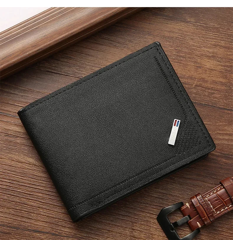"Men’s Leather Short Wallet – Slim Foldable Minimalist Wallet with Soft Genuine Leather Design for Everyday Use" - RELUX.STORE