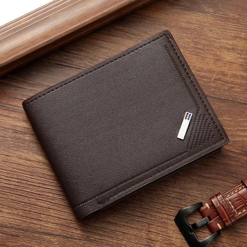 "Men’s Leather Short Wallet – Slim Foldable Minimalist Wallet with Soft Genuine Leather Design for Everyday Use" - RELUX.STORE