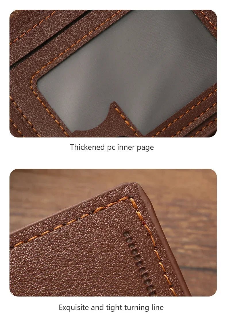 "Men’s Leather Short Wallet – Slim Foldable Minimalist Wallet with Soft Genuine Leather Design for Everyday Use" - RELUX.STORE