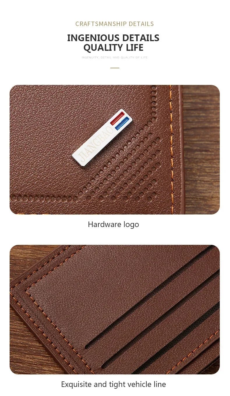"Men’s Leather Short Wallet – Slim Foldable Minimalist Wallet with Soft Genuine Leather Design for Everyday Use" - RELUX.STORE