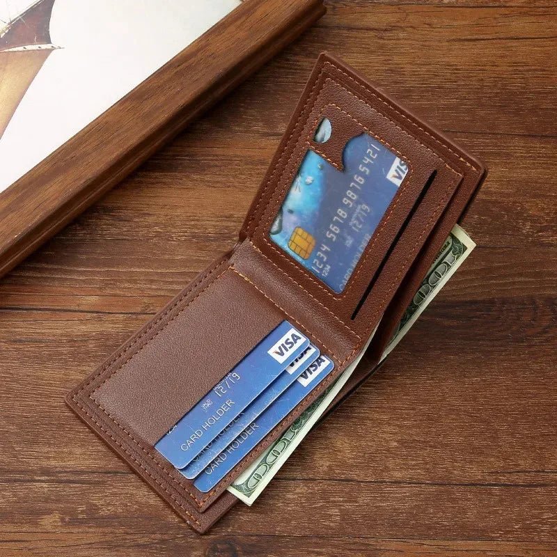 "Men’s Leather Short Wallet – Slim Foldable Minimalist Wallet with Soft Genuine Leather Design for Everyday Use" - RELUX.STORE