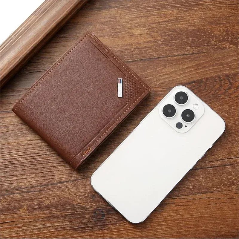 "Men’s Leather Short Wallet – Slim Foldable Minimalist Wallet with Soft Genuine Leather Design for Everyday Use" - RELUX.STORE
