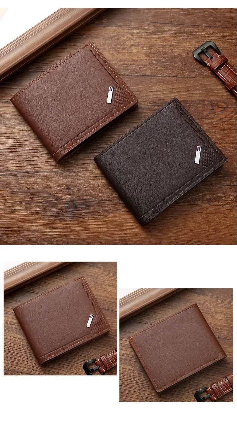 "Men’s Leather Short Wallet – Slim Foldable Minimalist Wallet with Soft Genuine Leather Design for Everyday Use" - RELUX.STORE
