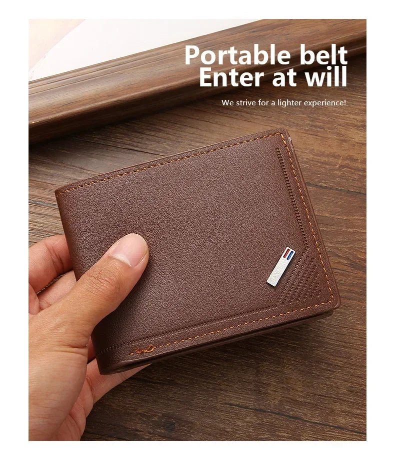 "Men’s Leather Short Wallet – Slim Foldable Minimalist Wallet with Soft Genuine Leather Design for Everyday Use" - RELUX.STORE