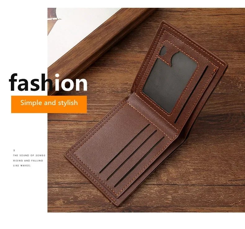 "Men’s Leather Short Wallet – Slim Foldable Minimalist Wallet with Soft Genuine Leather Design for Everyday Use" - RELUX.STORE