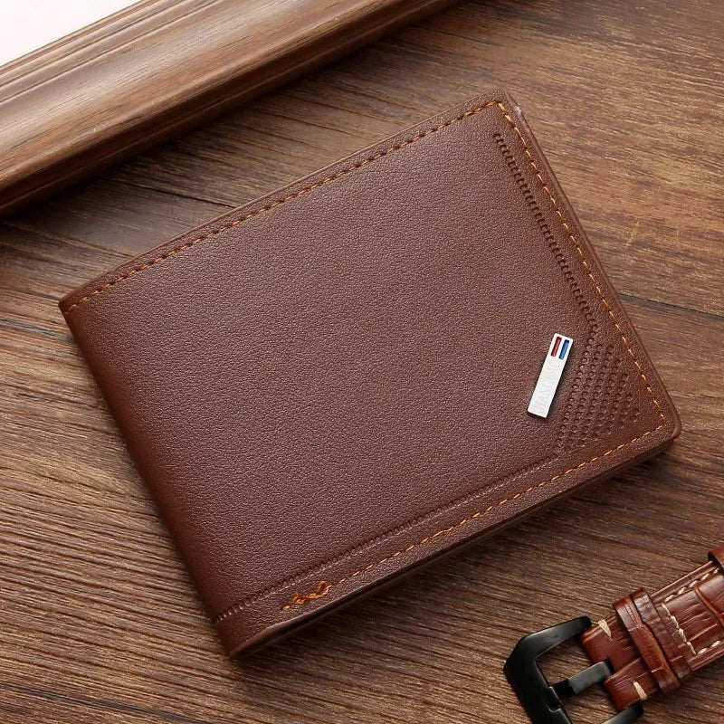 "Men’s Leather Short Wallet – Slim Foldable Minimalist Wallet with Soft Genuine Leather Design for Everyday Use" - RELUX.STORE