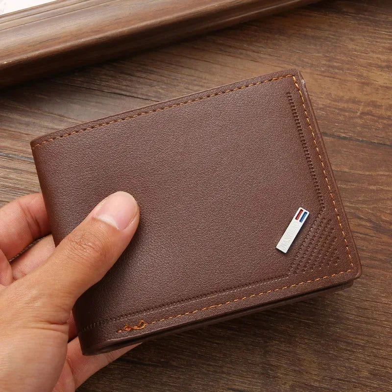 "Men’s Leather Short Wallet – Slim Foldable Minimalist Wallet with Soft Genuine Leather Design for Everyday Use" - RELUX.STORE