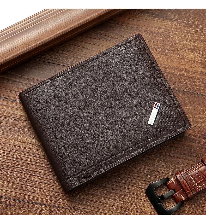 "Men’s Leather Short Wallet – Slim Foldable Minimalist Wallet with Soft Genuine Leather Design for Everyday Use" - RELUX.STORE