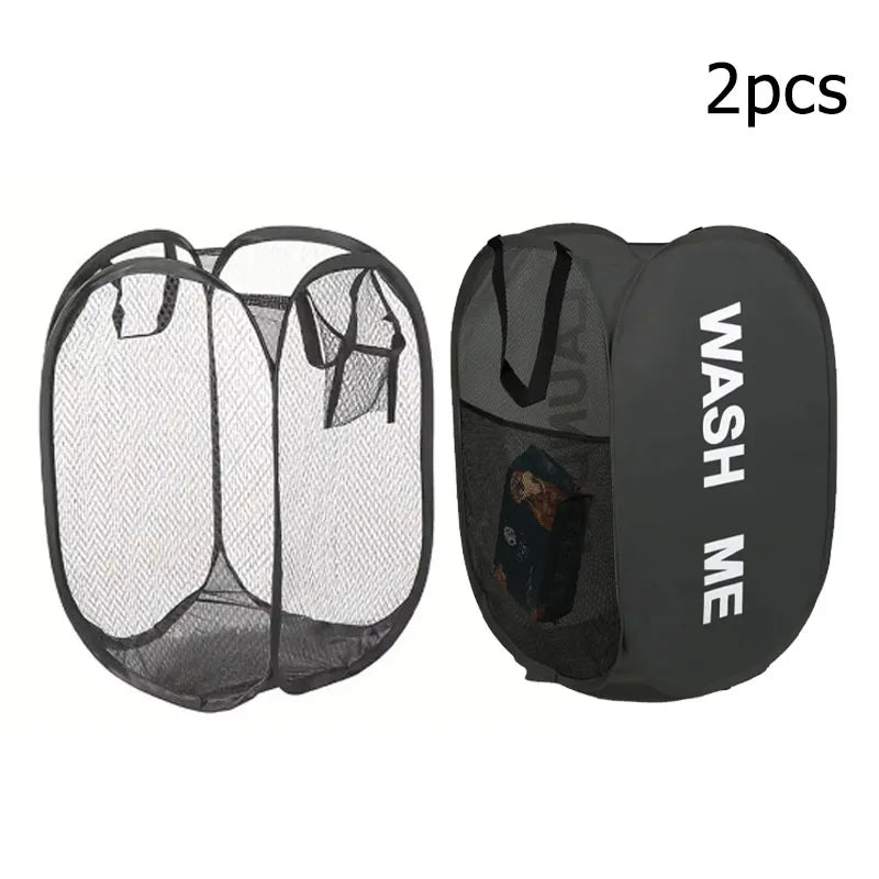 Mesh Pop - up Laundry Basket, Laundry Basket, Foldable Dirty Clothes Storage Basket, Large Capacity Storage Basket - RELUX.STORE