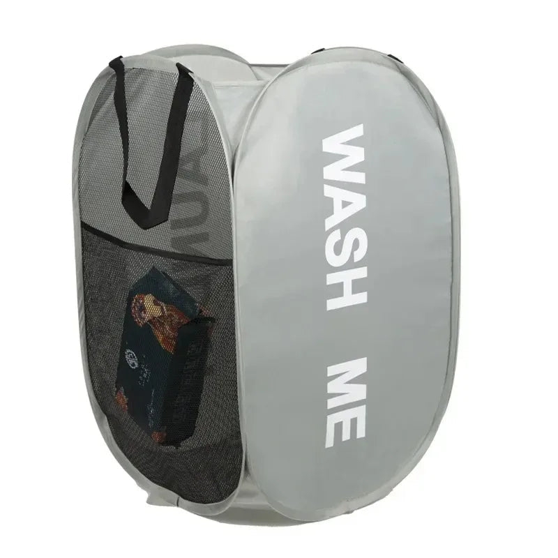 Mesh Pop - up Laundry Basket, Laundry Basket, Foldable Dirty Clothes Storage Basket, Large Capacity Storage Basket - RELUX.STORE