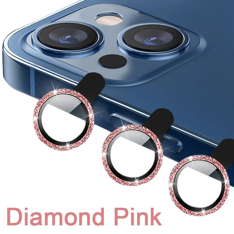 "Metal Glitter Bling Camera Lens Protector for iPhone 17 Pro Max / 17 Air / 16 – HD Glass Protective Cap & Ring for iPhone 15/16/17 Series" ✨📱 - RELUX.STORE