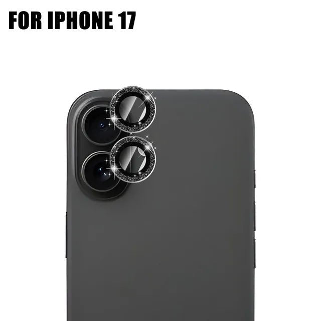 "Metal Glitter Bling Camera Lens Protector for iPhone 17 Pro Max / 17 Air / 16 – HD Glass Protective Cap & Ring for iPhone 15/16/17 Series" ✨📱 - RELUX.STORE