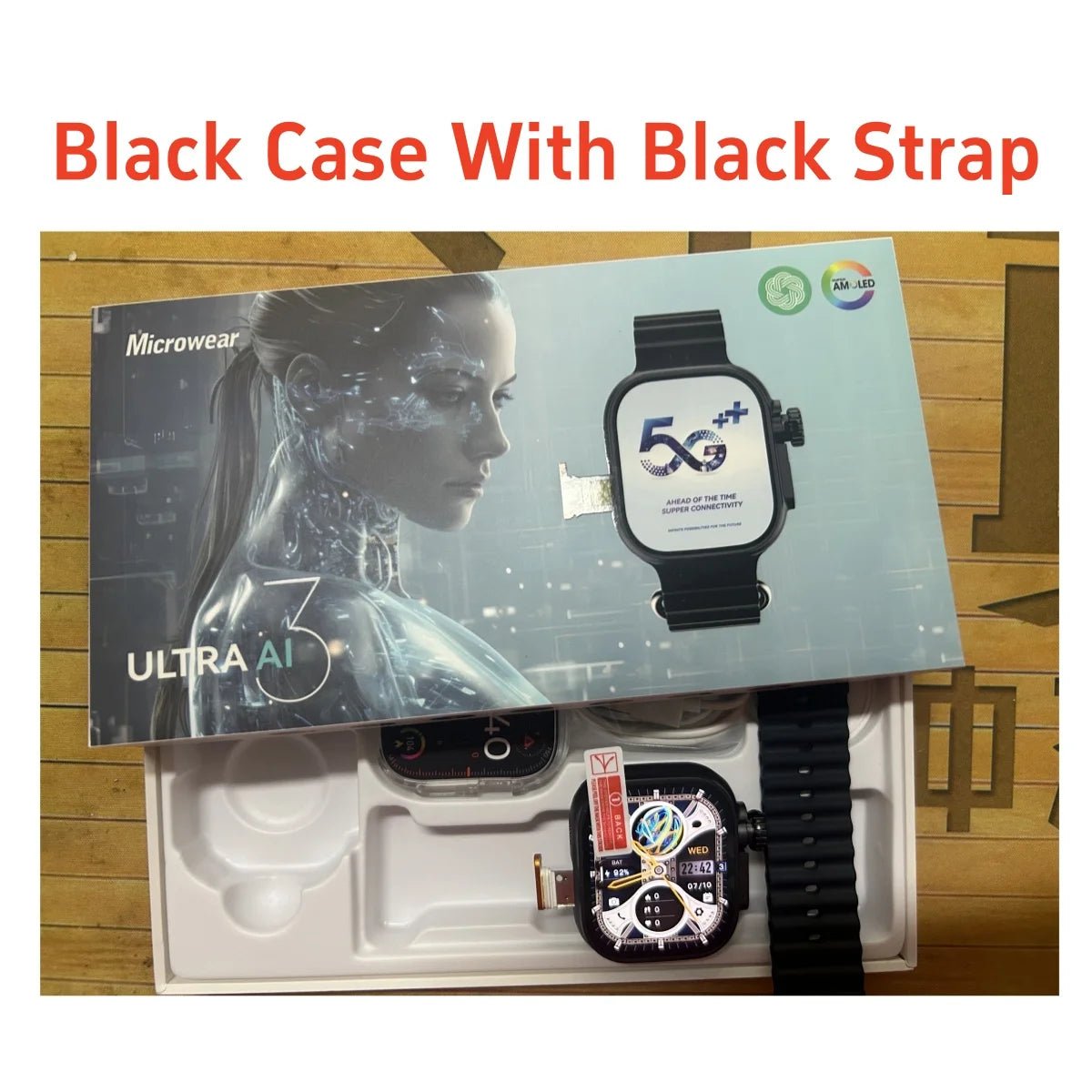 Microwear Ultra Ai3 Smartwatch 5G 180° Rotating Camera Google Play GPS WIFI 2.2inch Amoled HD Display 4G Calling Smartwatch Men - RELUX.STORE