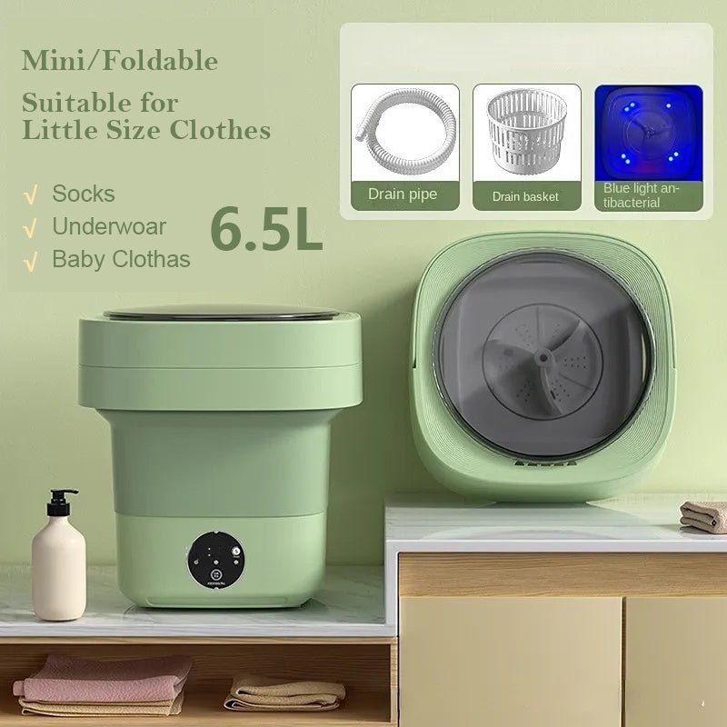 Mini Foldable Washing Machine Portable Mini Socks Underwear Panties Washing Machine Big Capacity 3 Models With Spinning Dry Gadgets - RELUX.STORE