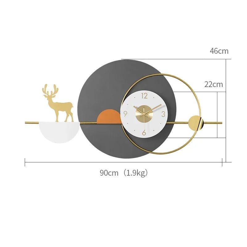 “Minimalist Wall Clock Large Silent Modern Design – Creative Aesthetic Art Mural Horloge Murale for Home & Office Décor” - RELUX.STORE